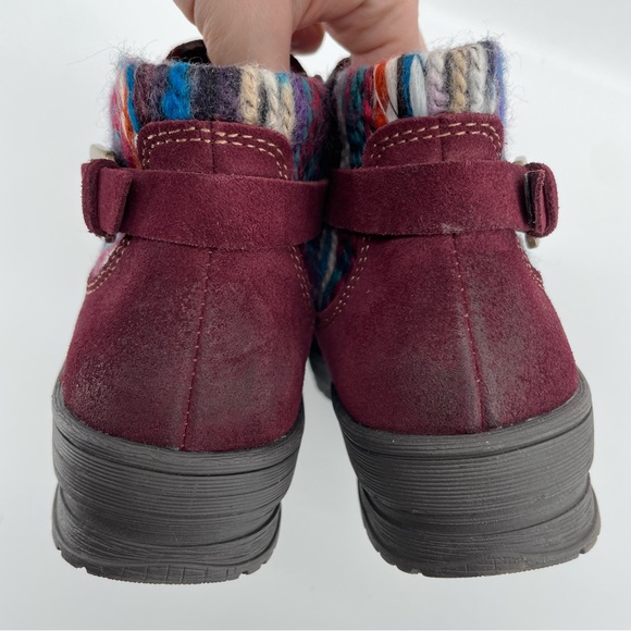 Earth Origins NWT Tate Burgundy Boho Leather Ankle Boots 6 - Picture 6 of 10